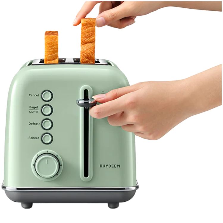 BUYDEEM 2 Slice Toaster, model DT620E, color Cozy Greenish, EU