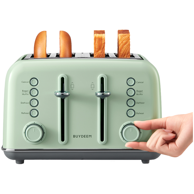 BUYDEEM 4 Slice Toaster, model DT640E, color Cozy Greenish, EU