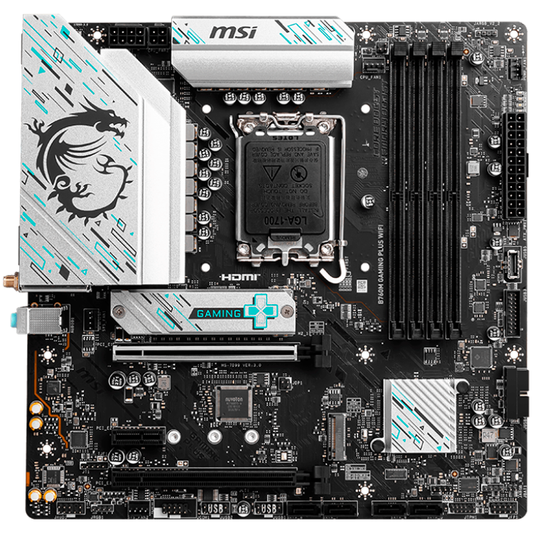 MSI Motherboard B760M GAMING PLUS WIFI - Intel 14th/13th/12th Gen