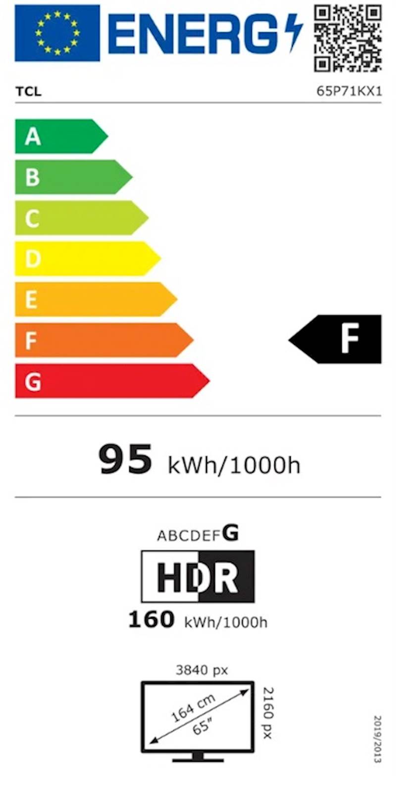 TV TCL 4K QLED 65P71K