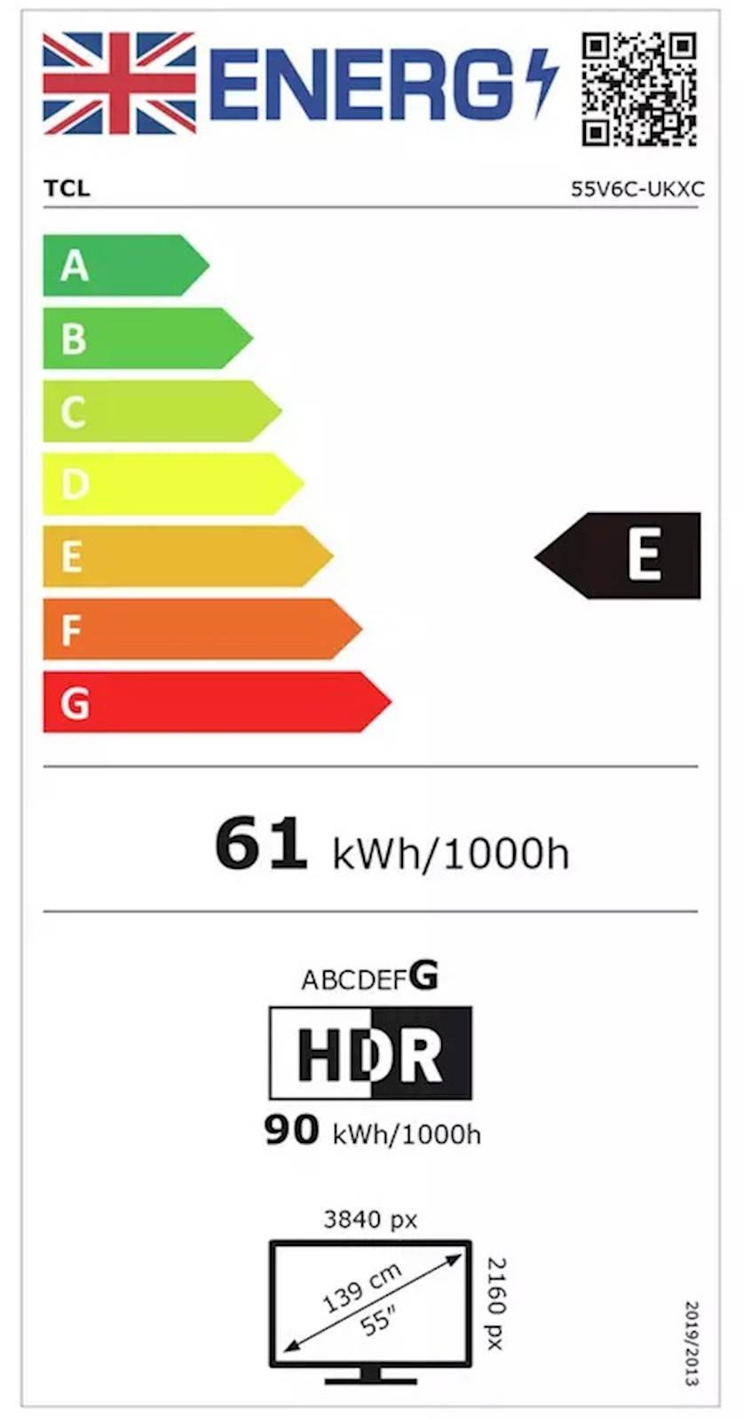 TV TCL 4K LED 55V6C