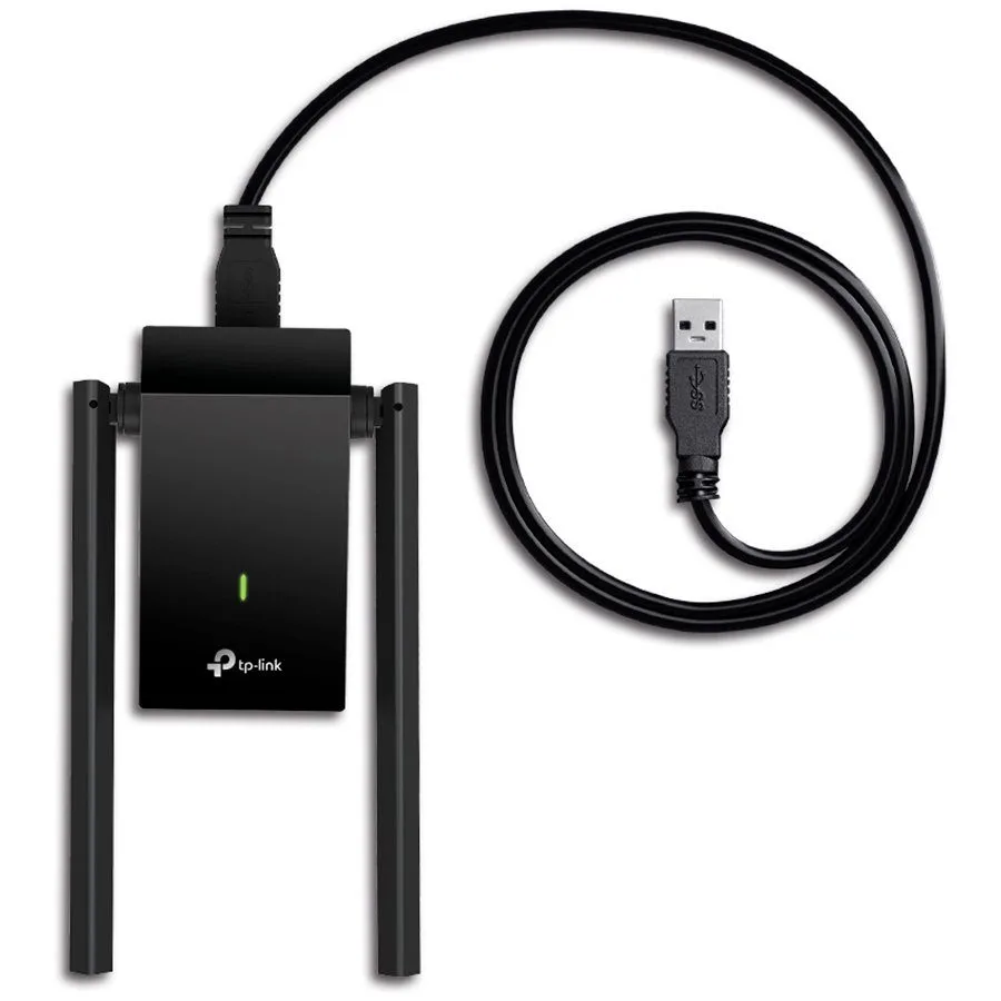 TP-Link Archer T4U PLUS AC1300 High Gain Dual Band Wi-Fi USB Adapter, 867 Mbps at 5 GHz + 400 Mbps at 2.4 GHz, 2× High Gain External Antennas, USB 3.0, Extension Cable, MU-MIMO