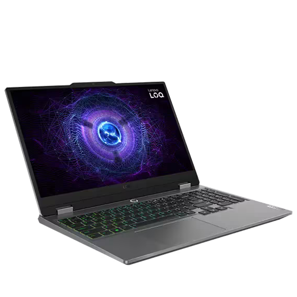 LOQ 15IRX9, 15.6" (1920x1080) 300nits AG, Intel Core i7-13650HX (up to 4.9GHz), 24GB DDR5 4800MHz (2x12GB), 1TB SSD m.2, GeForce RTX 4060 8GB GDDR6, HD Cam + Mic, 3x USB 3.2, 1x USB-C 3.2, HDMI, RJ-45, Backlit Kb, 60Wh, Luna Grey, No Os, 2Yr