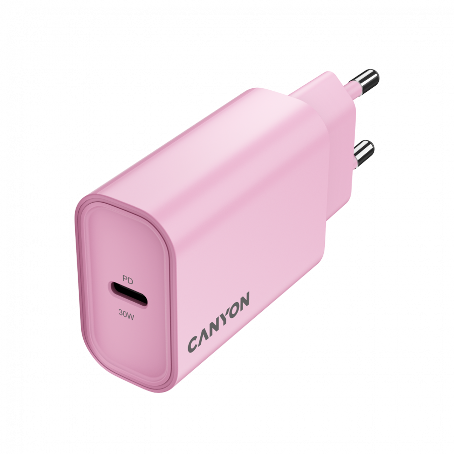 CANYON charger OnCharge 30CL Max Power 30W 1xPD EU Pink