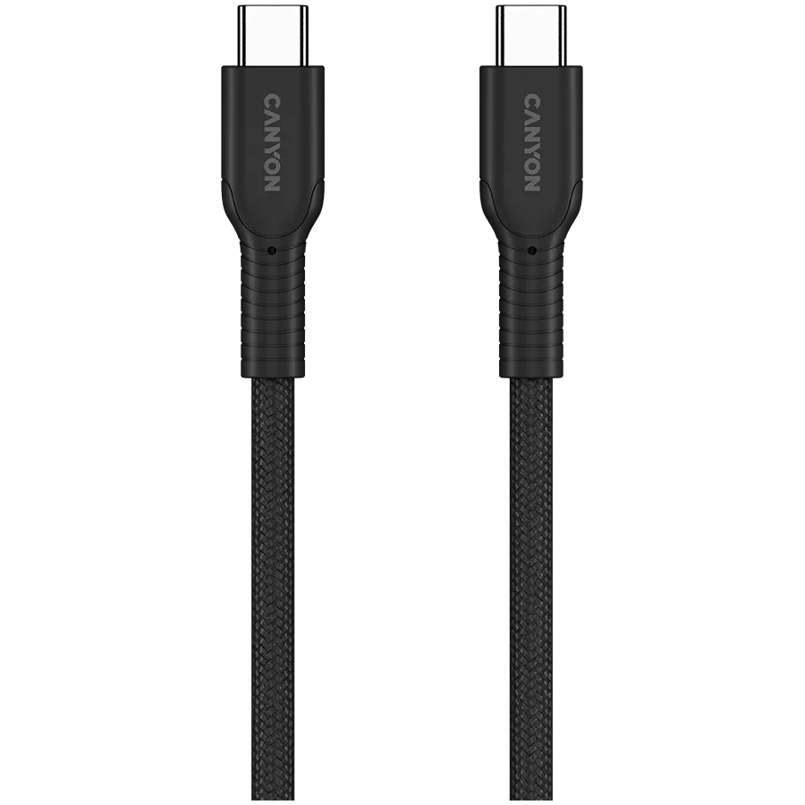CANYON cable OnWire 60CL C-C 60W COLOR Braided 1m Black