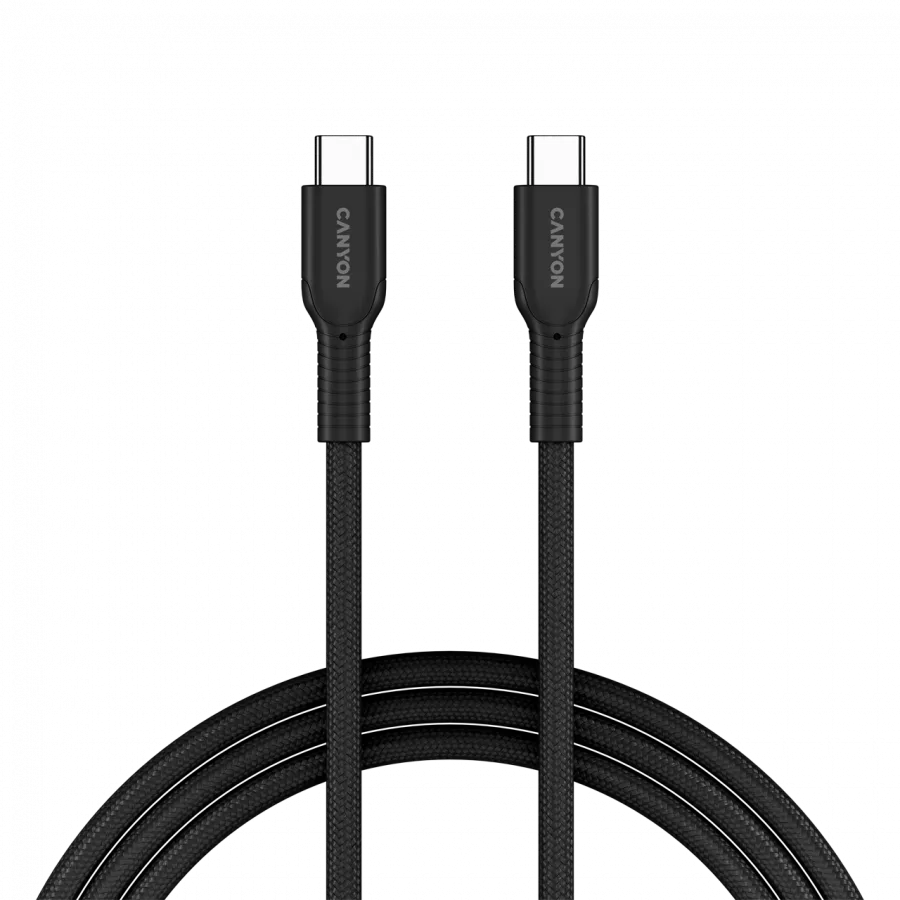 CANYON cable OnWire 60CL C-C 60W COLOR Braided 1m Black