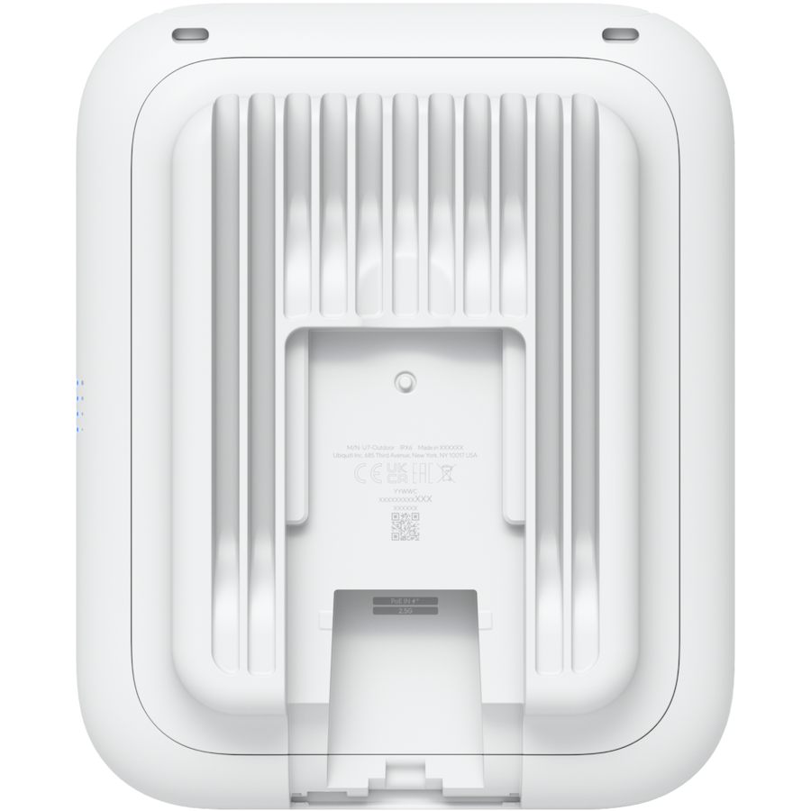 Ubiquiti U7-Outdoor All-weather WiFi 7 AP with 4 spatial streams, an integrated directional super antenna, and versatile mounting options