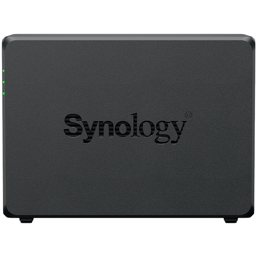 Synology DS725+, Tower, 2-Bays 3.5'' SATA HDD/SSD, 2 x M.2 2280 NVMe SSD, CPU AMD Ryzen R1600 dual-core (4-thread), max. boost up to 3.1 GHz, 4 GB DDR4 ECC SODIMM, 1 x 2.5 GbE, 1 x 1GbE, 1 x USB 3.2, 1 x eSATA USB-C, 1.51 kg, 3y