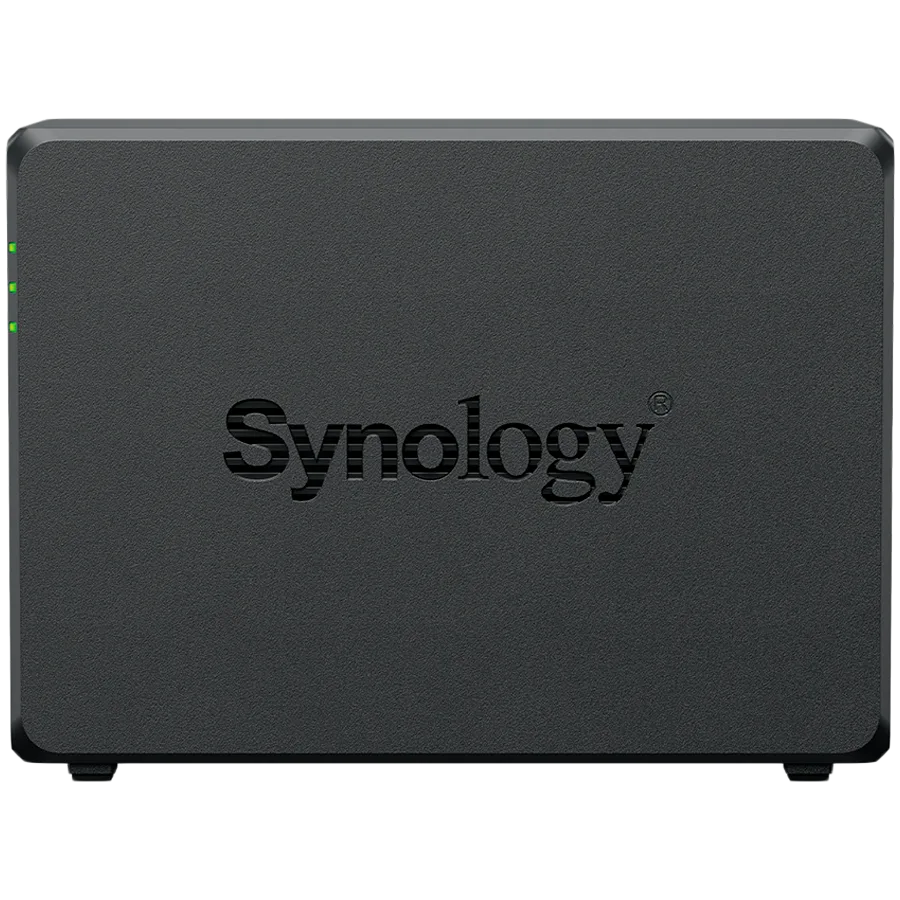 Synology DS725+, Tower, 2-Bays 3.5'' SATA HDD/SSD, 2 x M.2 2280 NVMe SSD, CPU AMD Ryzen R1600 dual-core (4-thread), max. boost up to 3.1 GHz, 4 GB DDR4 ECC SODIMM, 1 x 2.5 GbE, 1 x 1GbE, 1 x USB 3.2, 1 x eSATA USB-C, 1.51 kg, 3y