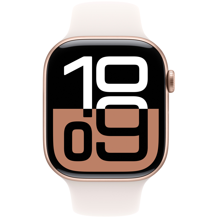 Apple Watch S10 GPS 42mm Rose Gold Alu Case with Light Blush Sport Band - S/M