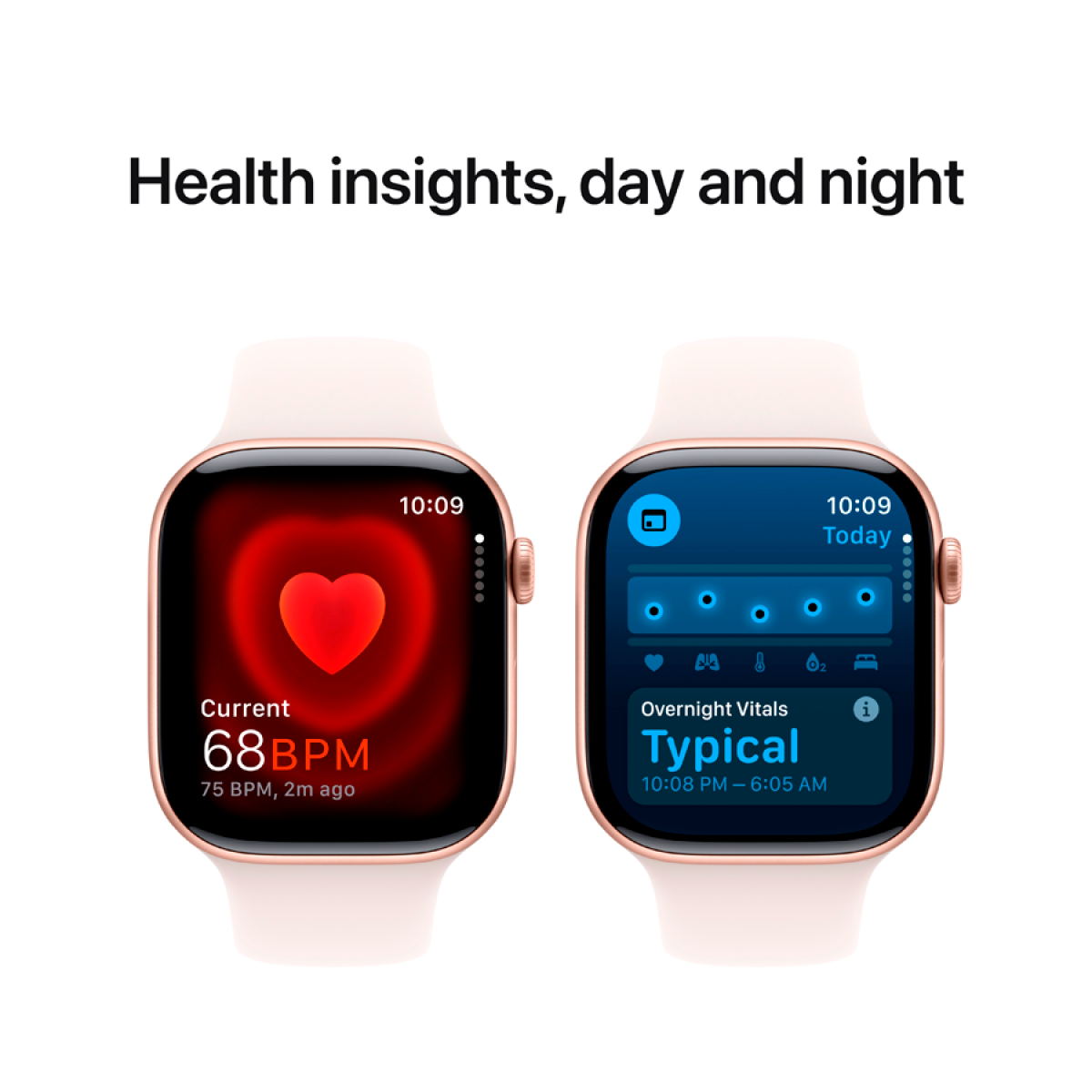 Apple Watch S10 GPS 42mm Rose Gold Alu Case with Light Blush Sport Band - S/M