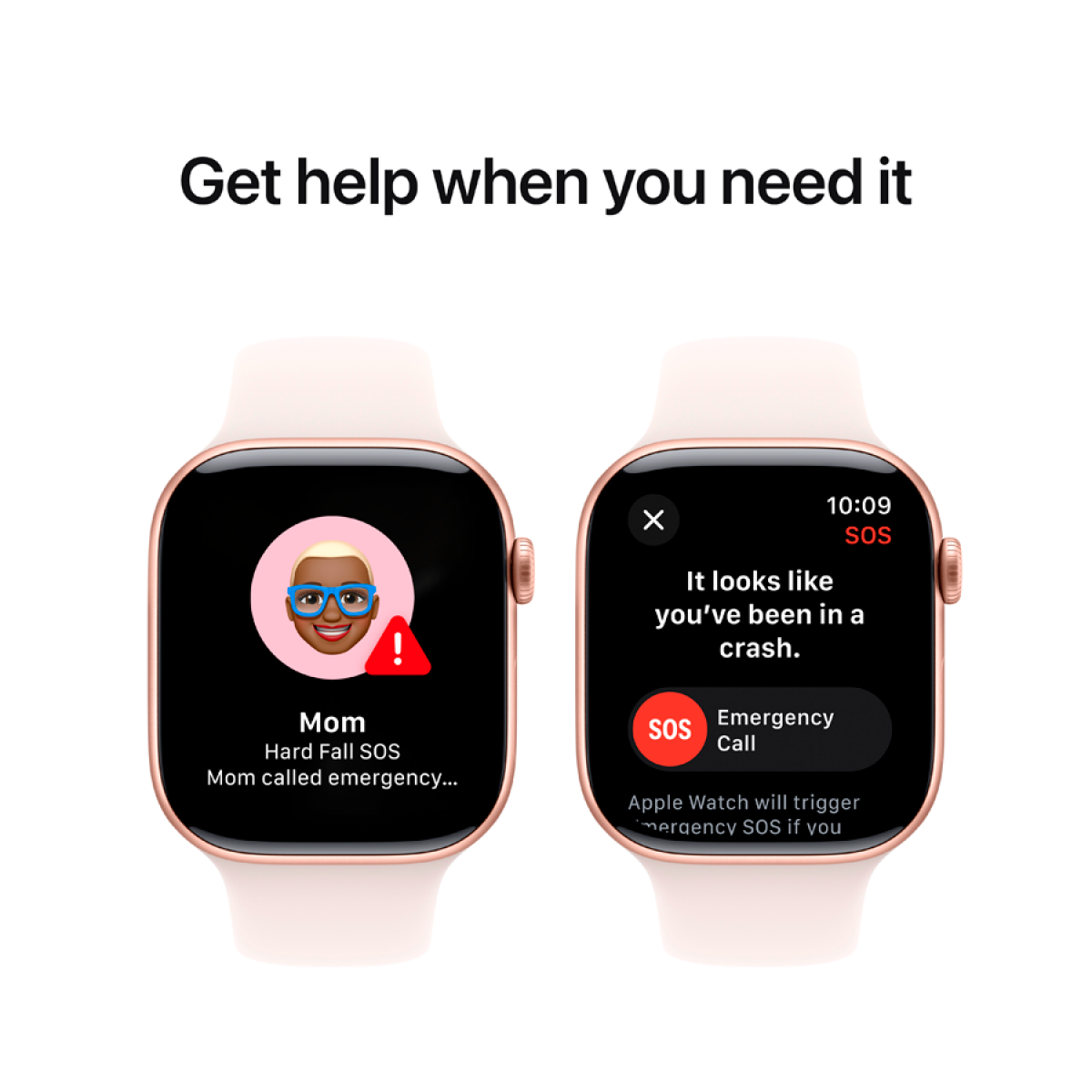 Apple Watch S10 GPS 42mm Rose Gold Alu Case with Light Blush Sport Band - S/M