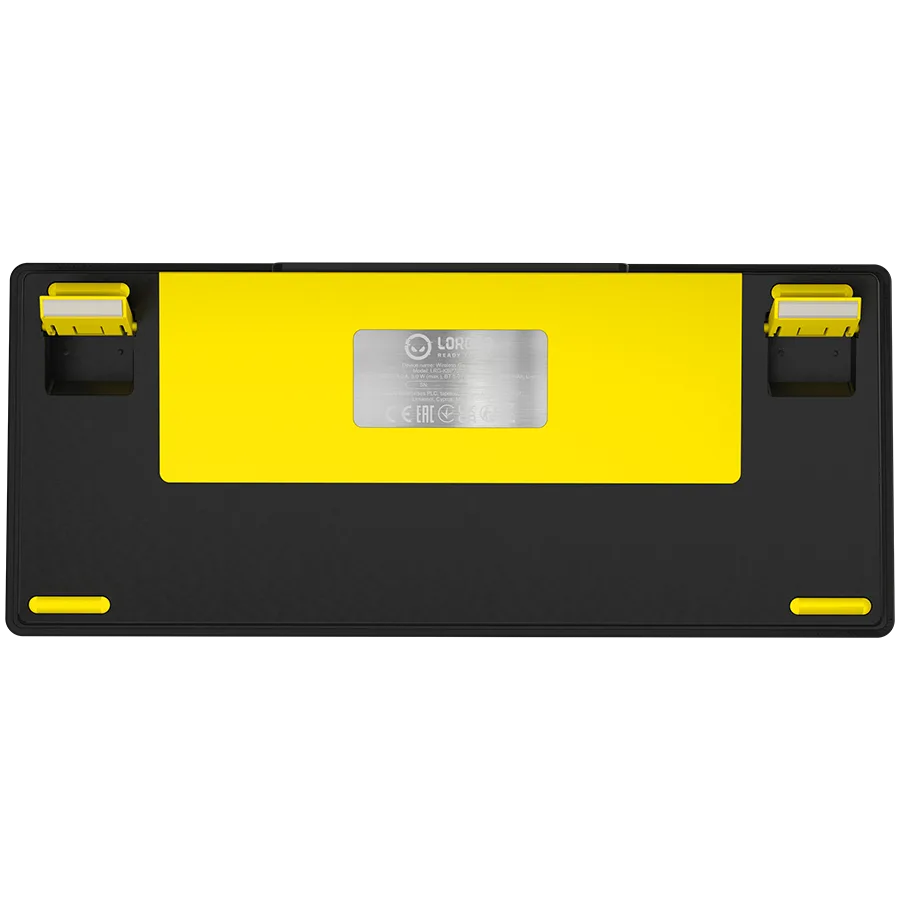 LORGAR KBP7075W, Wireless 75% Mechanical Gaming Keyboard Pro, Black/yellow, EN layout