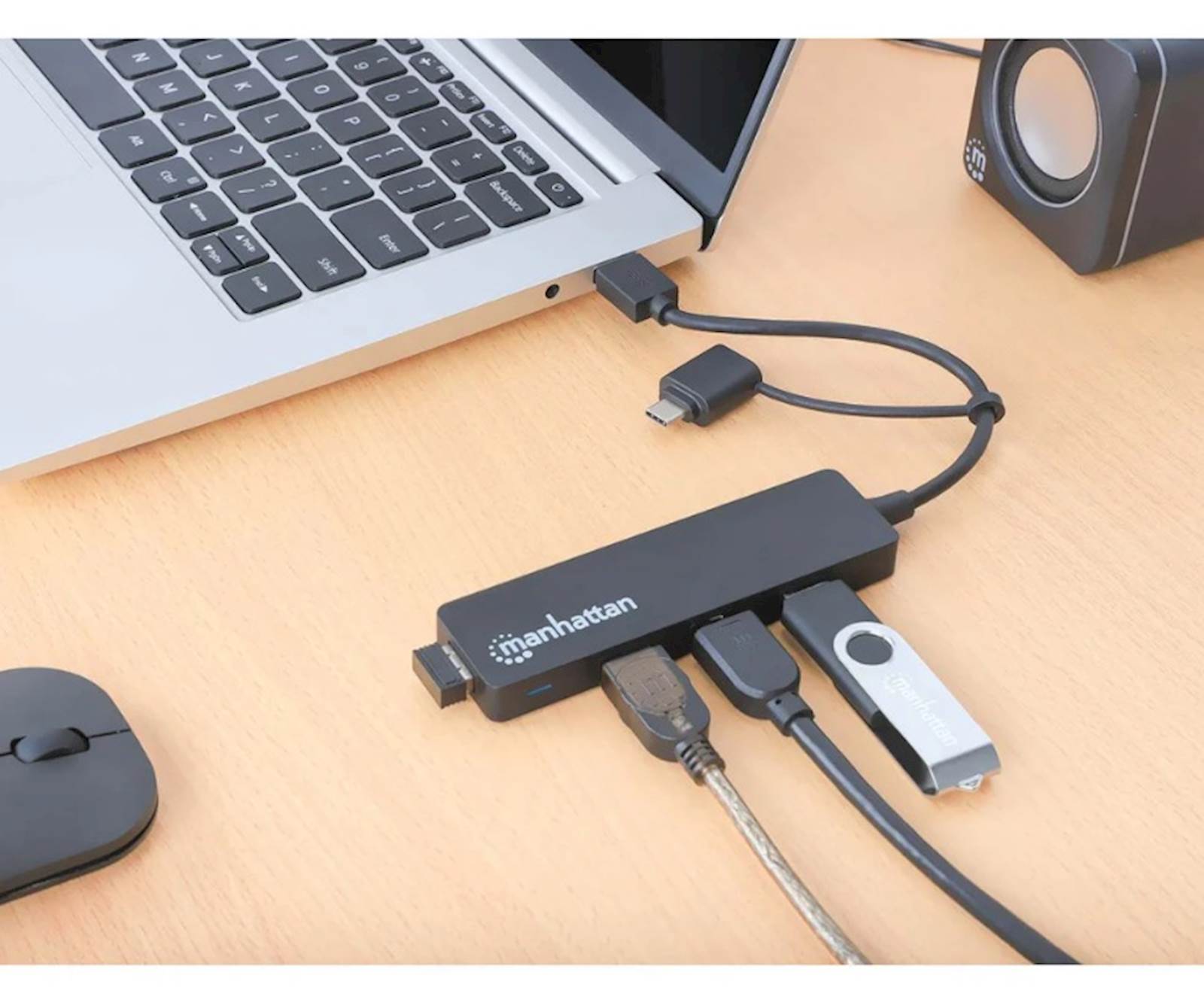 Hub MANHATTAN s 4 USB 3.0 Type-C/Type-A priključka