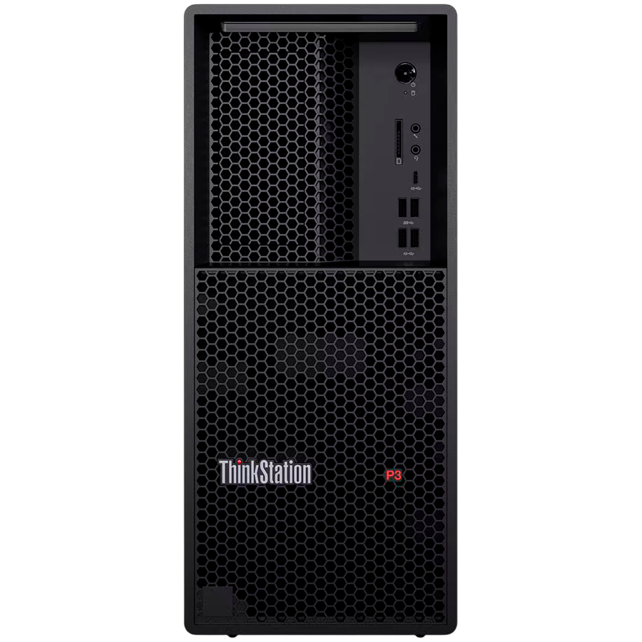 Lenovo ThinkStation P3 Tower, i7-13700, 2x 16 GB DDR5-4400MHz, 1 TB SSD PCIe, NVIDIA T1000 8GB GDDR6,Front: 4x USB 3.2, 1x USB 3.2 Type C, Back: 4x USB 3.2, 2x DP, 1x HDMI, 1x Rj 45 GbE, USB Kb/Mouse, 750W, No OS, 3Yr