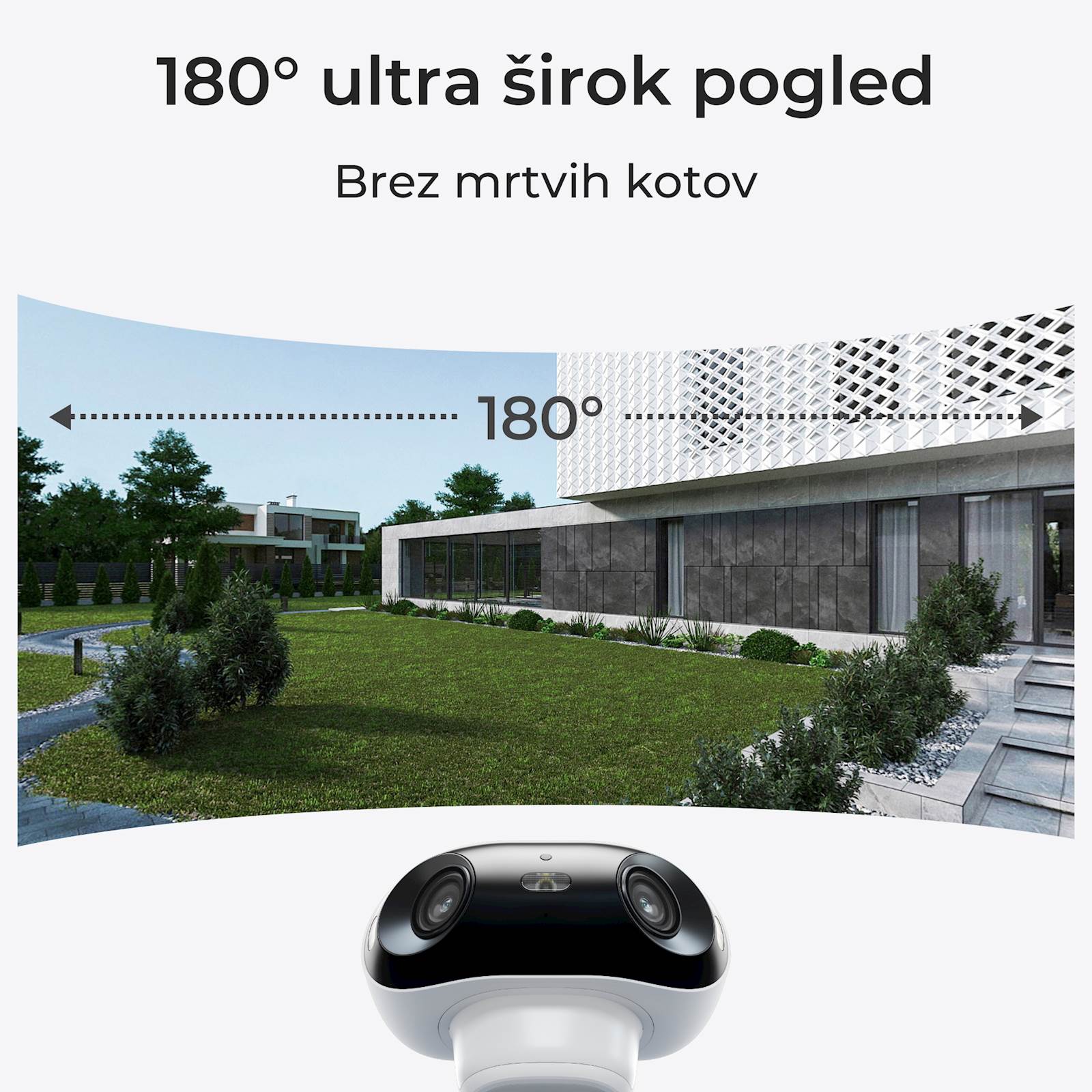 Reolink IP Kamera Argus serija B740X 4K, 180° dupla leća, nočni vid ColorX, Baterijska.