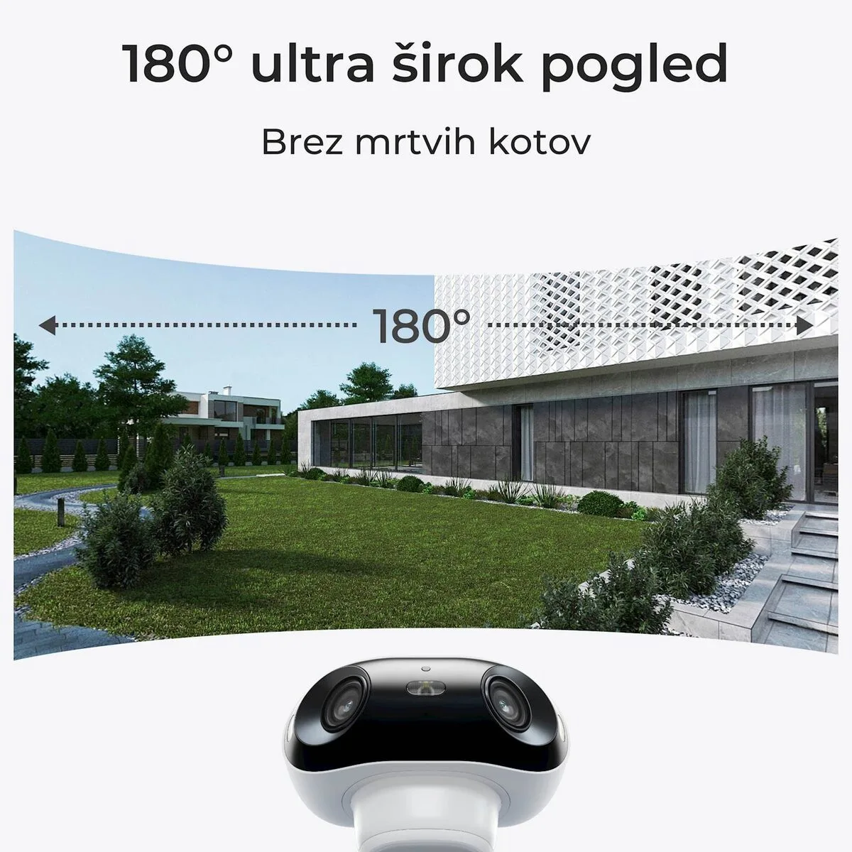 Reolink IP Kamera Argus serija B740X 4K, 180° dupla leća, nočni vid ColorX, Baterijska.