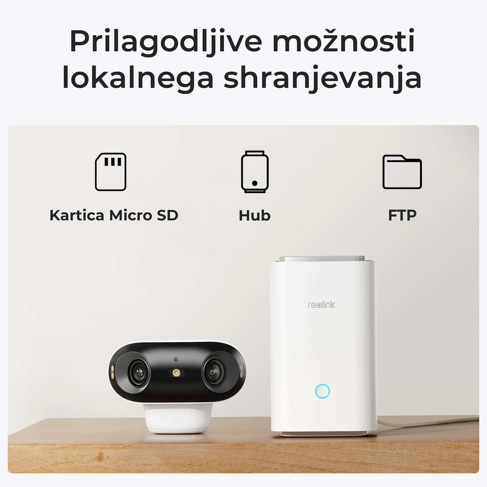 Reolink IP Kamera Argus serija B740X 4K, 180° dupla leća, nočni vid ColorX, Baterijska.
