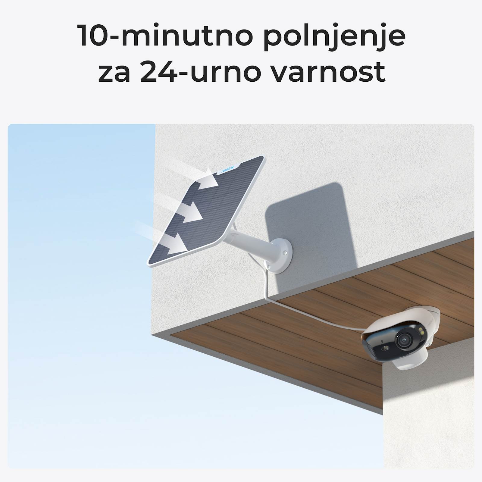 Reolink IP Kamera Argus serija B740X 4K, 180° dupla leća, nočni vid ColorX, Baterijska.