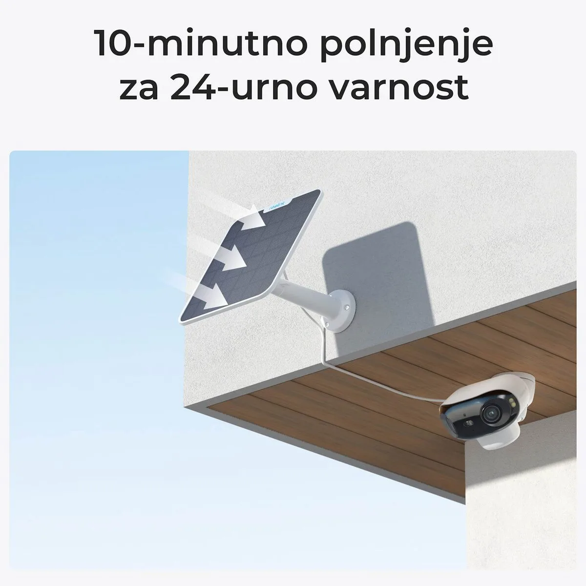 Reolink IP Kamera Argus serija B740X 4K, 180° dupla leća, nočni vid ColorX, Baterijska.