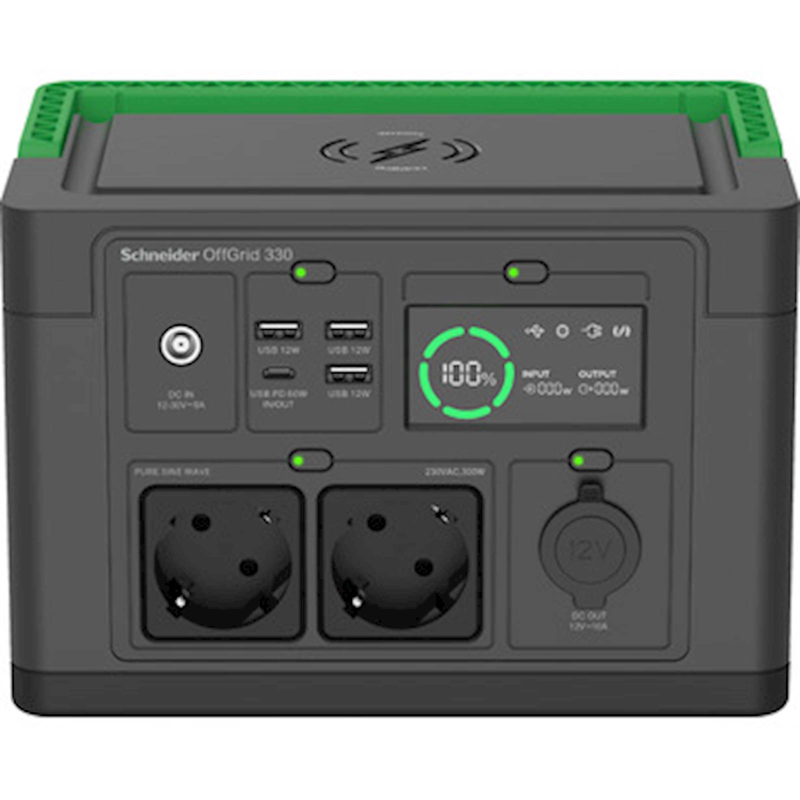 APC Portable Power Station 330, 230V, 332Wh Lithium-ion, LCD, 2 CEE 7/3 Schuko outlets, Sin