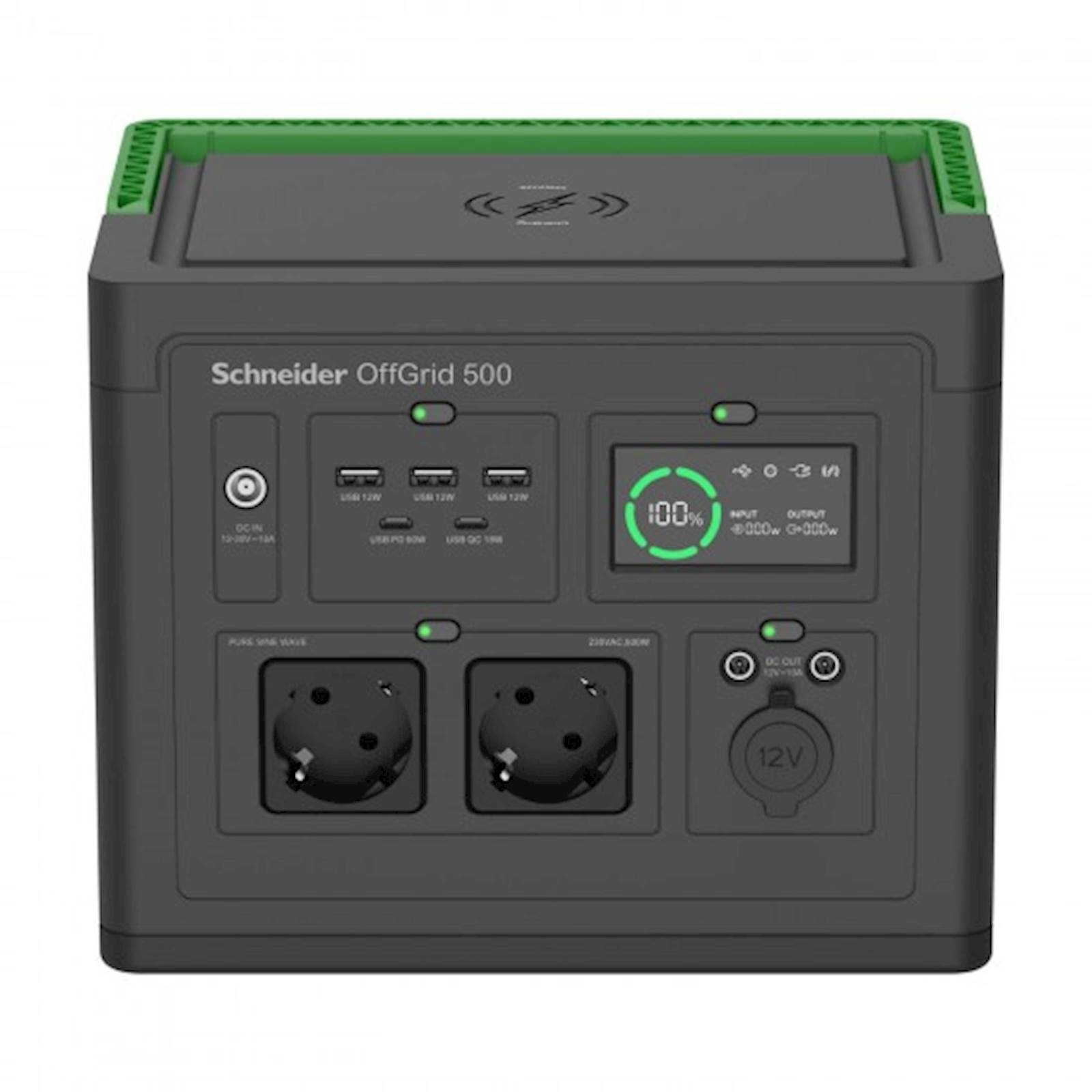 APC Portable Power Station 500, 230V, 517Wh Lithium-ion, LCD, 2 CEE 7/3 Schuko outlets