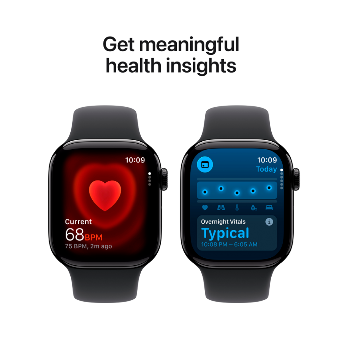 Apple Watch Series 11 GPS 42mm Jet Black Aluminium Case with Black Sport Band - S/M,Model A3331