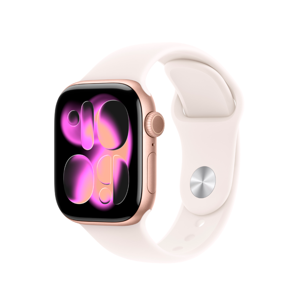 Apple Watch Series 11 GPS 42mm Rose Gold Aluminium Case with Light Blush Sport Band - S/M,Model A3331