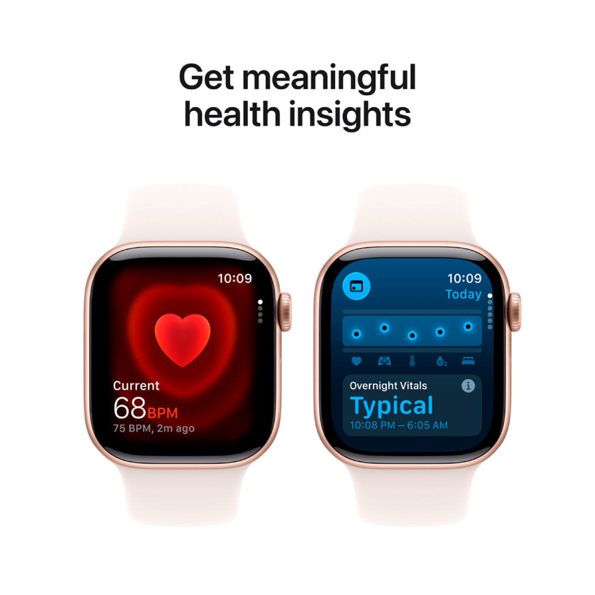 Apple Watch Series 11 GPS 42mm Rose Gold Aluminium Case with Light Blush Sport Band - S/M,Model A3331