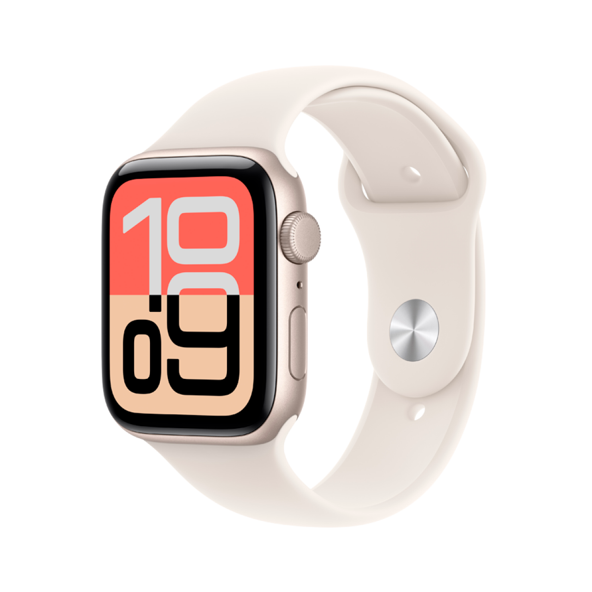 Apple Watch SE 3 GPS 44mm Starlight Aluminium Case with Starlight Sport Band - M/L,Model A3325