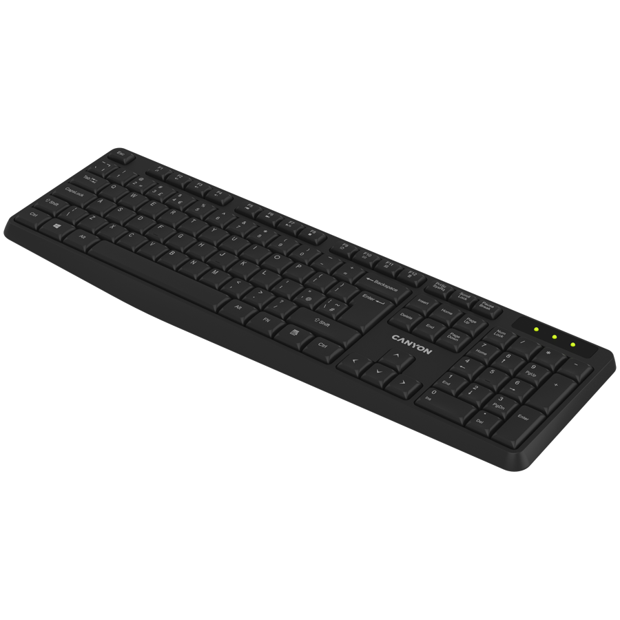 CANYON keyboard KB-W01 Wireless Black