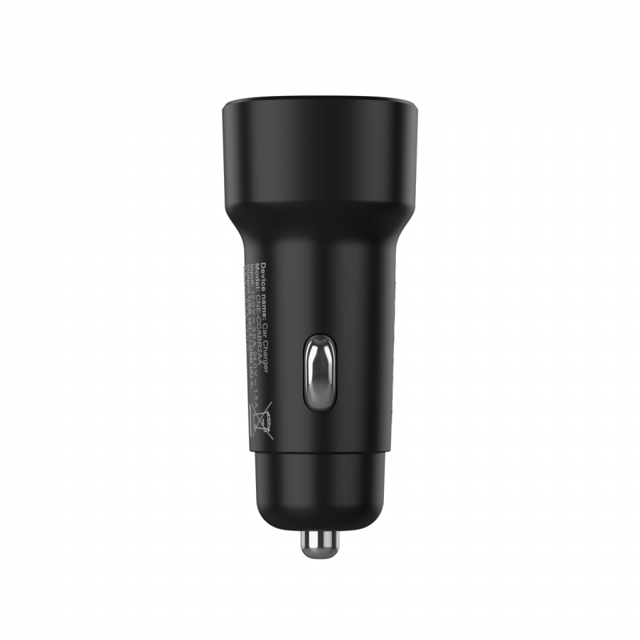 CANYON car charger OnDrive 24  24W 2xUSB-A Black