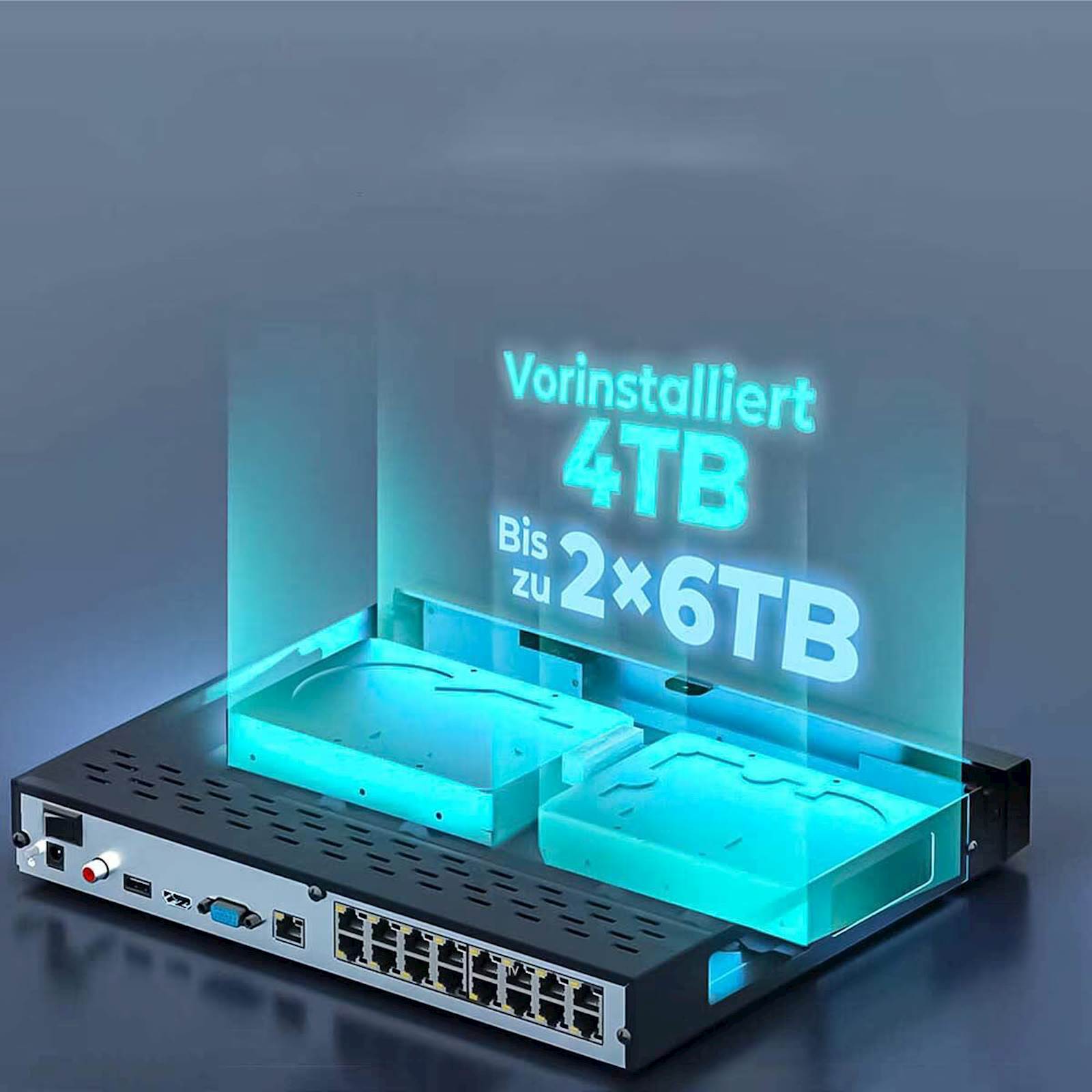 Reolink NVR snimač NVS16 16MP, 16 kanalni POE, 4TB HDD, 24/7 snimanje