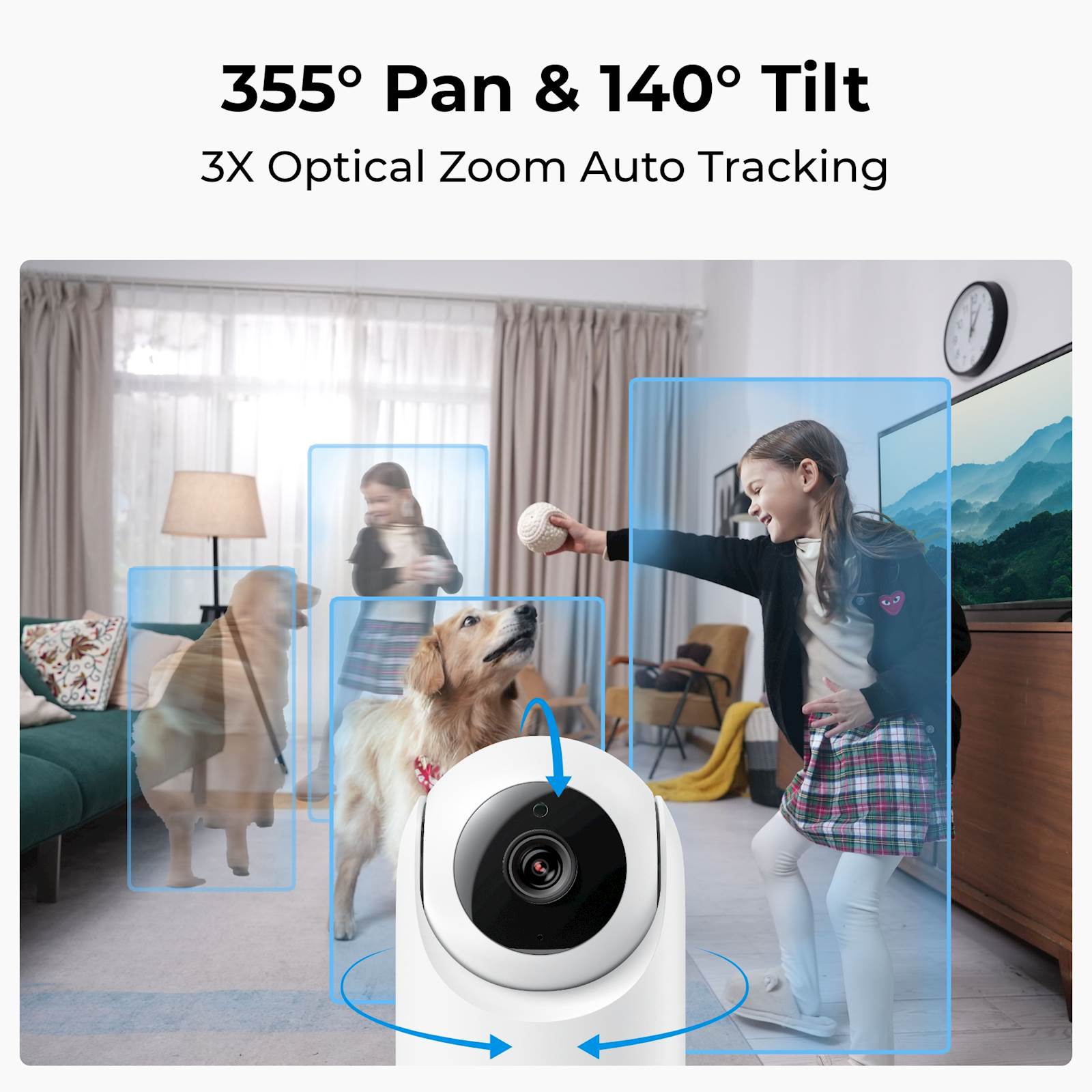 Reolink IP Kamera E serija E321 Bijela 3MP, Noćni vid 12m, Dvosmjerna komunikacija, PAN/TILT