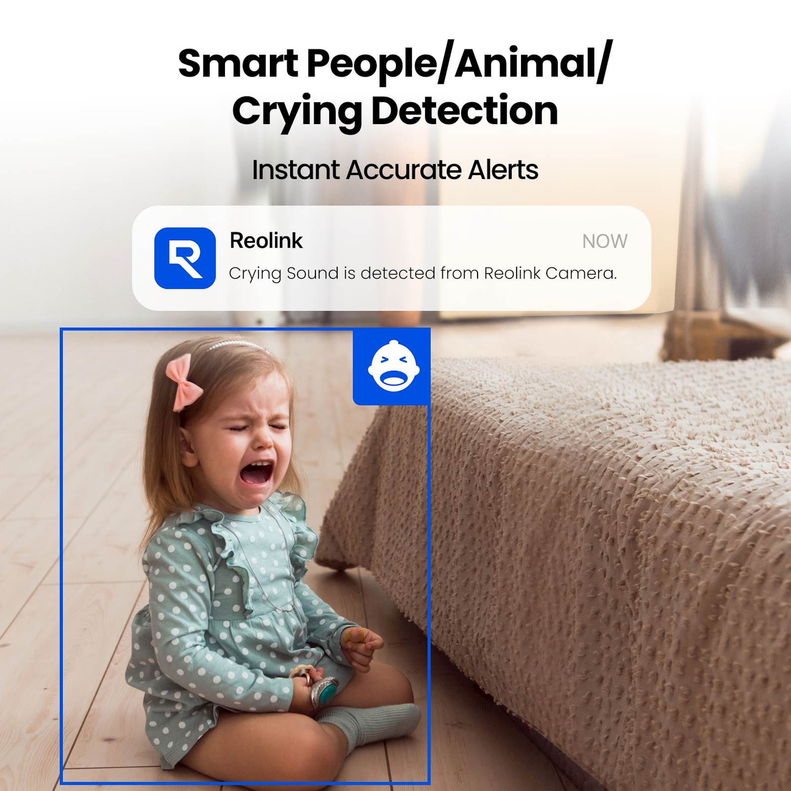 Reolink IP Kamera E serija E321 Bijela 3MP, Noćni vid 12m, Dvosmjerna komunikacija, PAN/TILT