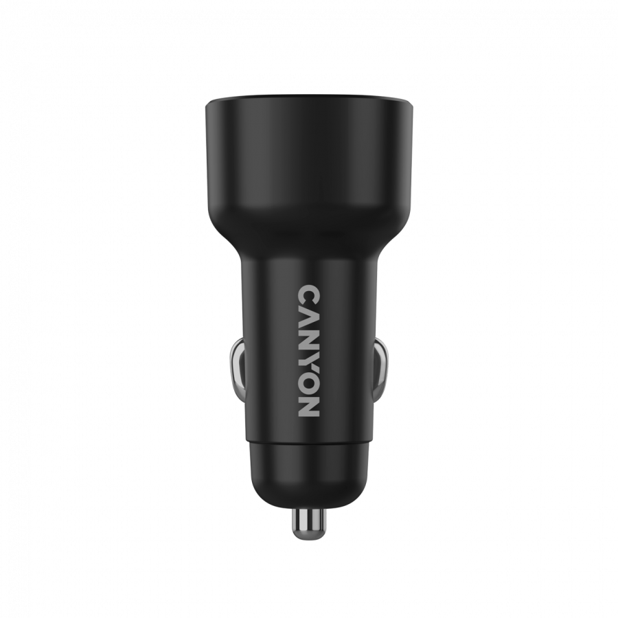 CANYON car charger OnDrive 48 PD 48W USB-A+USB-C Black