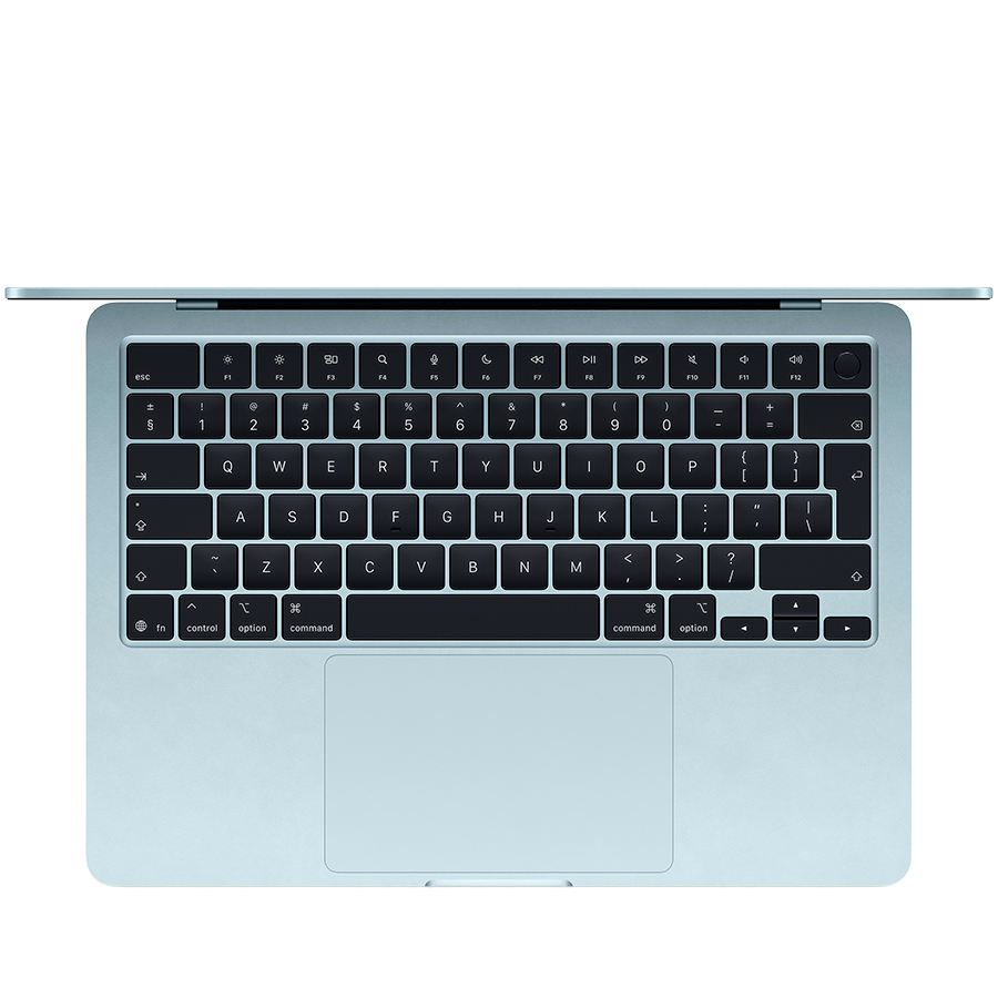 MacBook Air 13-inch,Sky Blue, Model A3240,M4 CHIP WITH 10C CPU, 8C GPU,16GB unified memory,30W USB-C Power Adapter,256GB SSD storage,Two Thunderbolt 4 Ports,Touch ID,Liquid Retina display,Force Touch Trackpad, KEYBOARD-INT