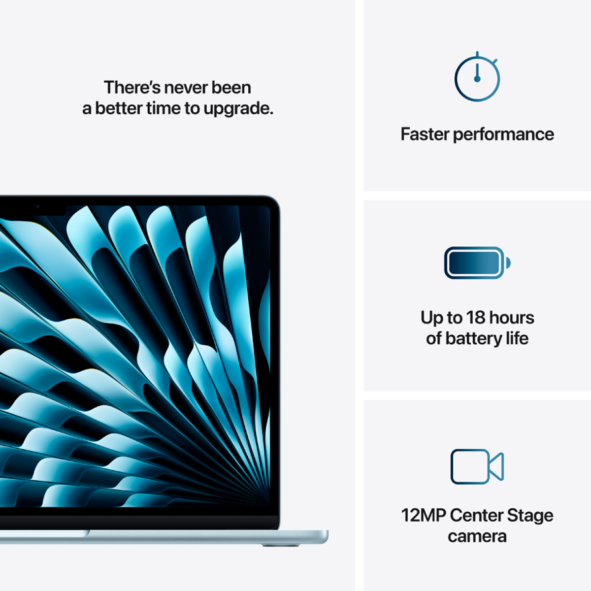 MacBook Air 13-inch,Sky Blue, Model A3240,M4 CHIP WITH 10C CPU, 8C GPU,16GB unified memory,30W USB-C Power Adapter,256GB SSD storage,Two Thunderbolt 4 Ports,Touch ID,Liquid Retina display,Force Touch Trackpad, KEYBOARD-INT