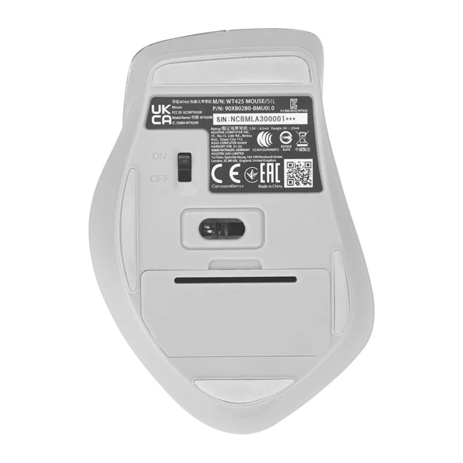 Miš ASUS WT425, bežični, Sivi