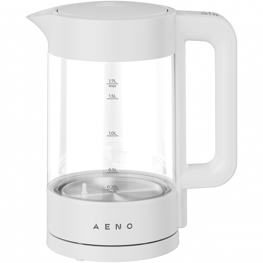 Electric Kettle, white, 220-240V, 1850-2200W, 1.7L, Keep warm 30 min, 40,60,80,90,100, console in Handle