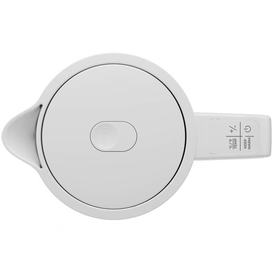 Electric Kettle, white, 220-240V, 1850-2200W, 1.7L, Keep warm 30 min, 40,60,80,90,100, console in Handle