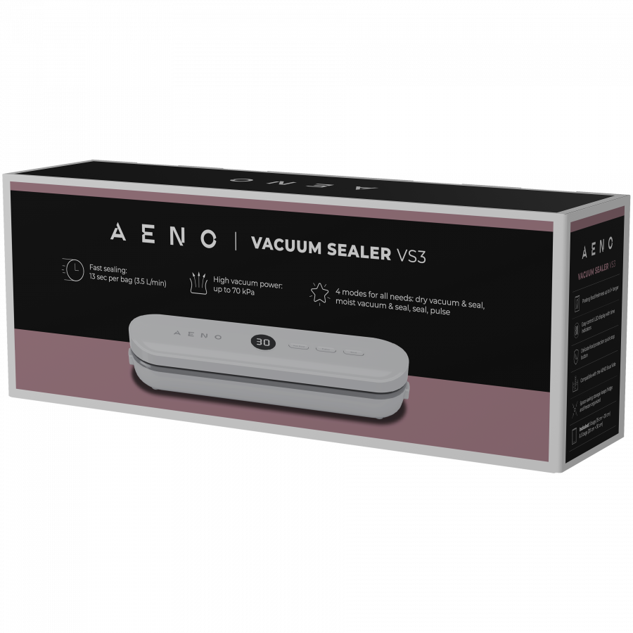 Vacuum Sealer, white, LED display, 80W, -65kPa (+/-5kPa)