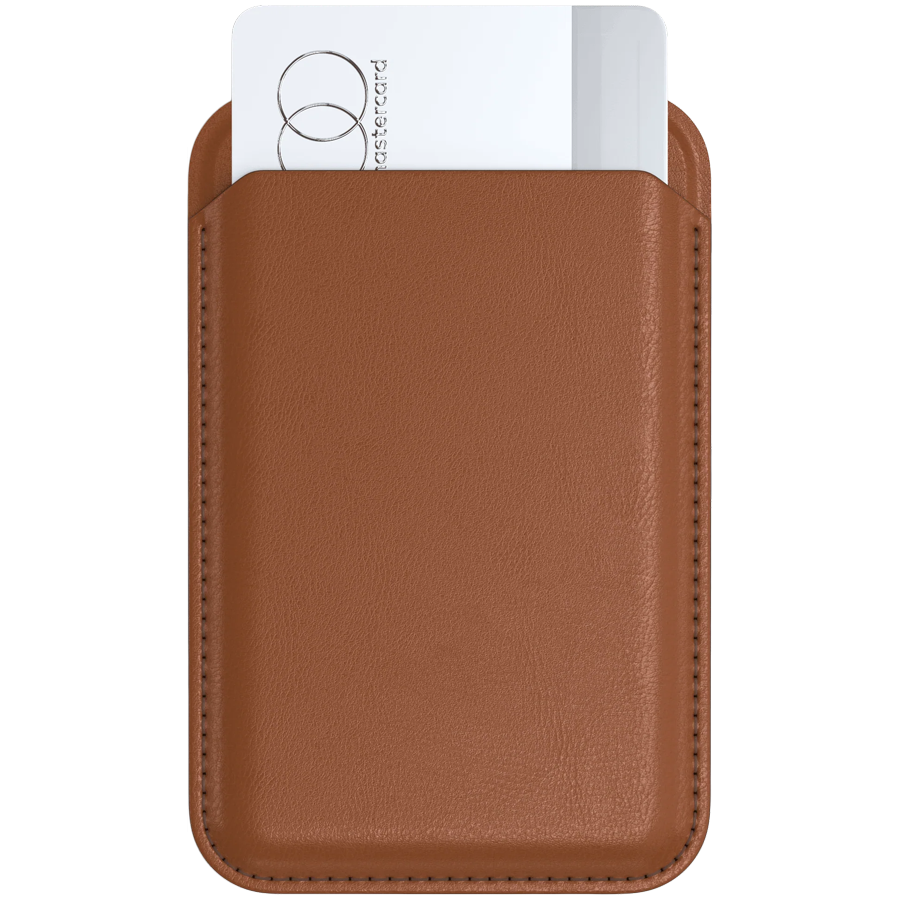 SATECHI Vegan-Leather Magnetic Wallet Stand (Brown)