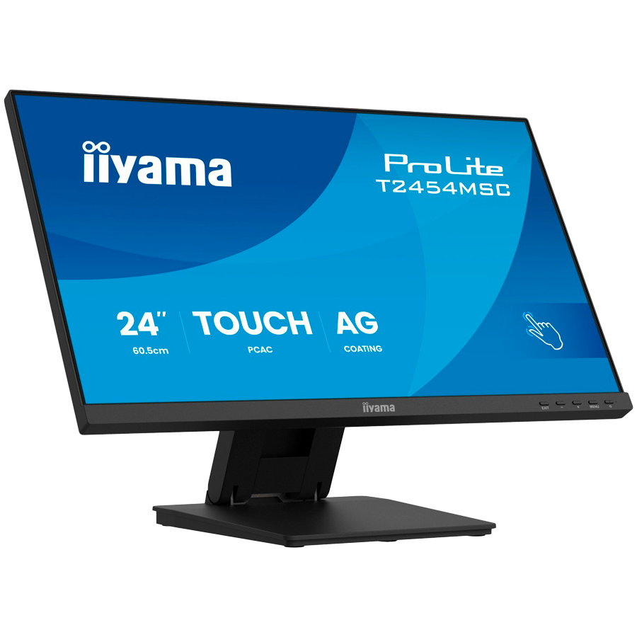 IIYAMA Monitor Touch T2454MSC-B3AG 24" InCell PCAP 10pt touchscreen monitor featuring IPS panel technology, Anti-Glare coating and a flexible stand