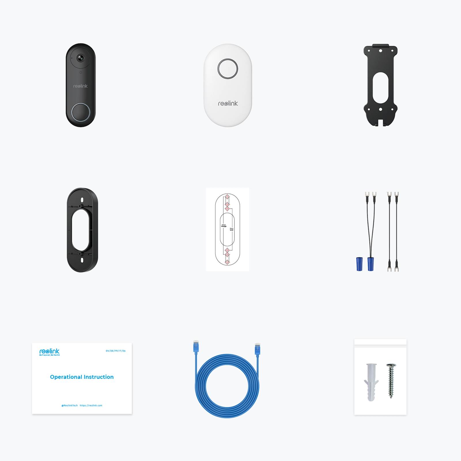 Reolink Smart Doorbell kamera D340P, 2K+, PoE