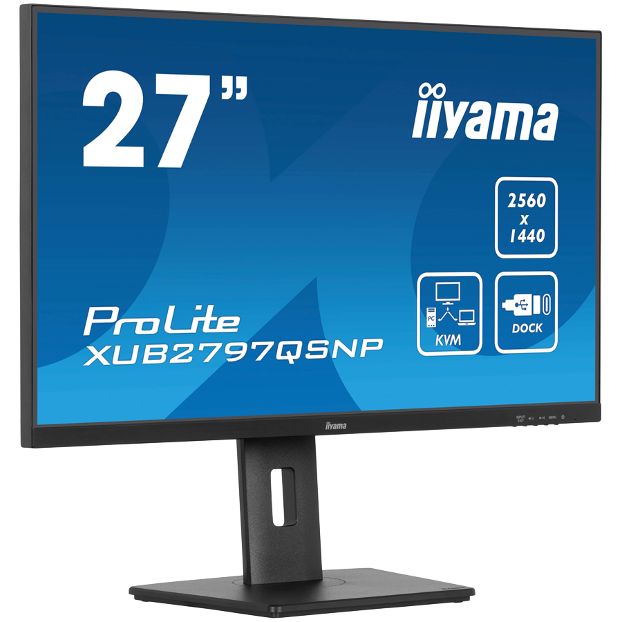 IIYAMA Prolite XUB2797QSNP-B1 Business Monitor - 68.5 cm (27''), WQHD (2560x1440), IPS LED, 100Hz, 300 cd/m², matte / black