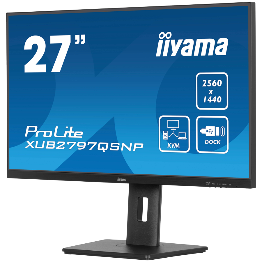 IIYAMA Prolite XUB2797QSNP-B1 Business Monitor - 68.5 cm (27''), WQHD (2560x1440), IPS LED, 100Hz, 300 cd/m², matte / black