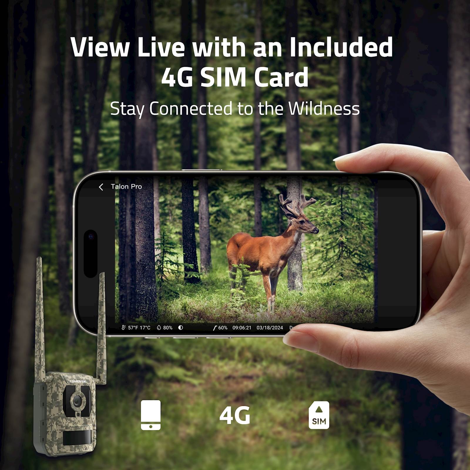 Reolink IP kamera Camovue Talon Serija S130 LTE/GPS, AAA baterije, prepoznaje 12 vrsta životinja