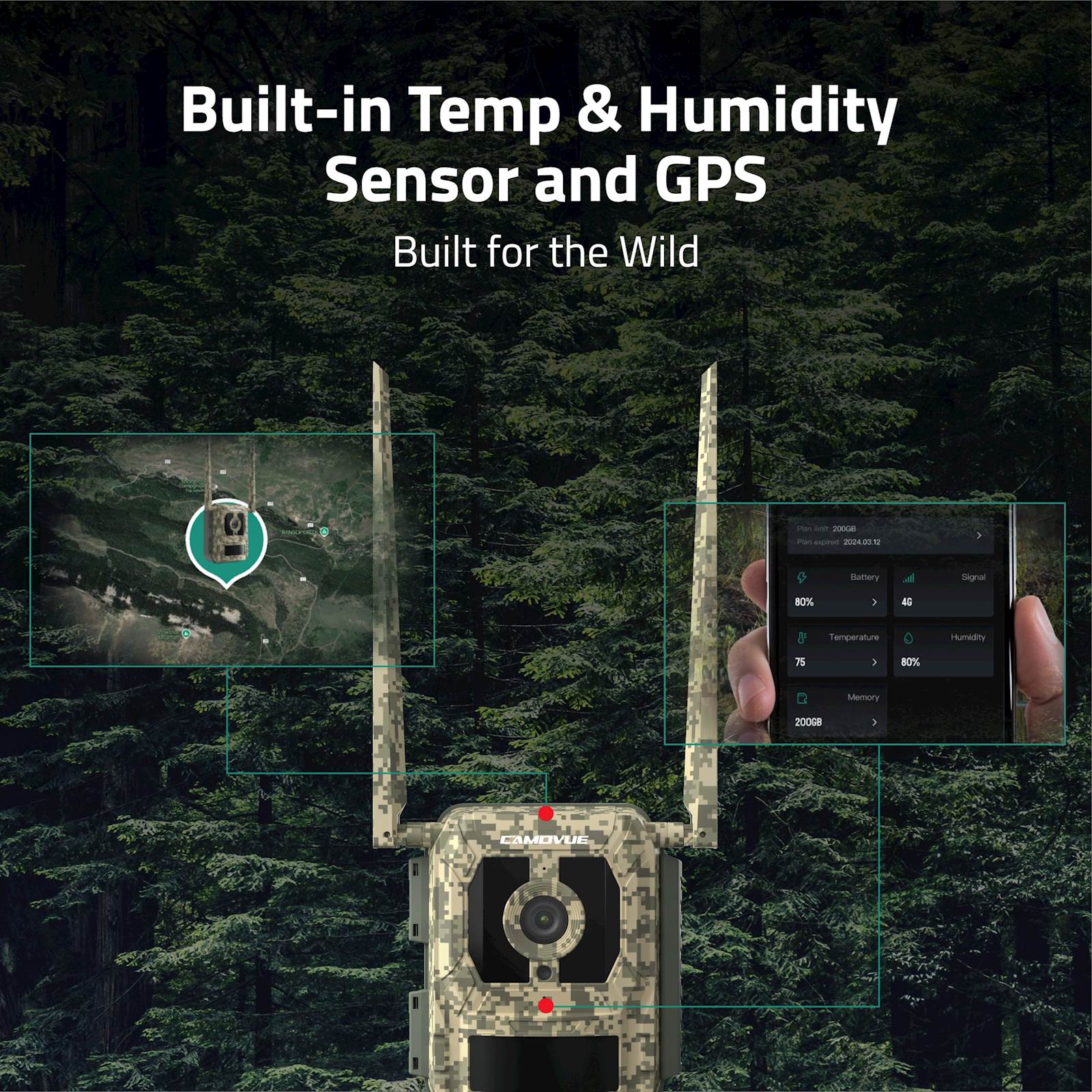 Reolink IP kamera Camovue Talon Serija S130 LTE/GPS, AAA baterije, prepoznaje 12 vrsta životinja