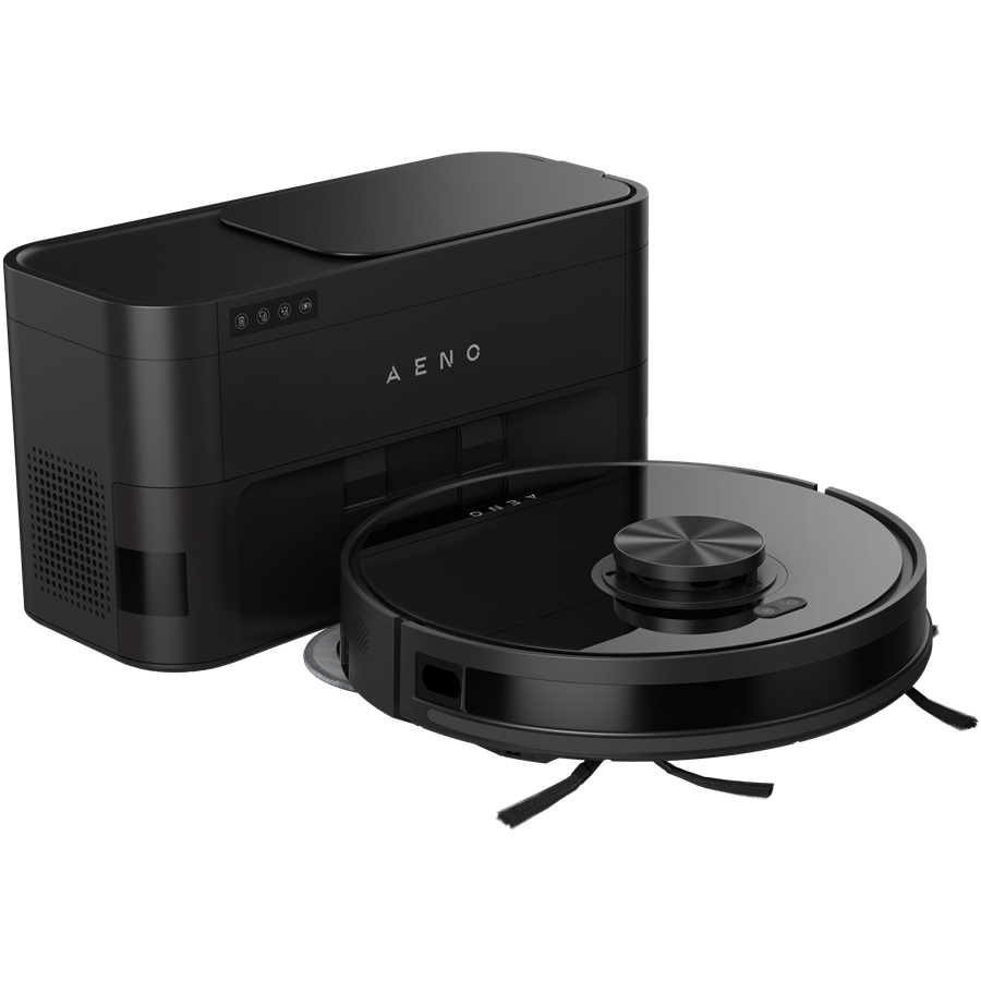 Robot Cleaner w/Dust Collector, black, 2in1 and dust tank, 4000pa, 3200mAh battery